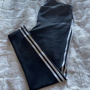 Black striped Adidas Capris